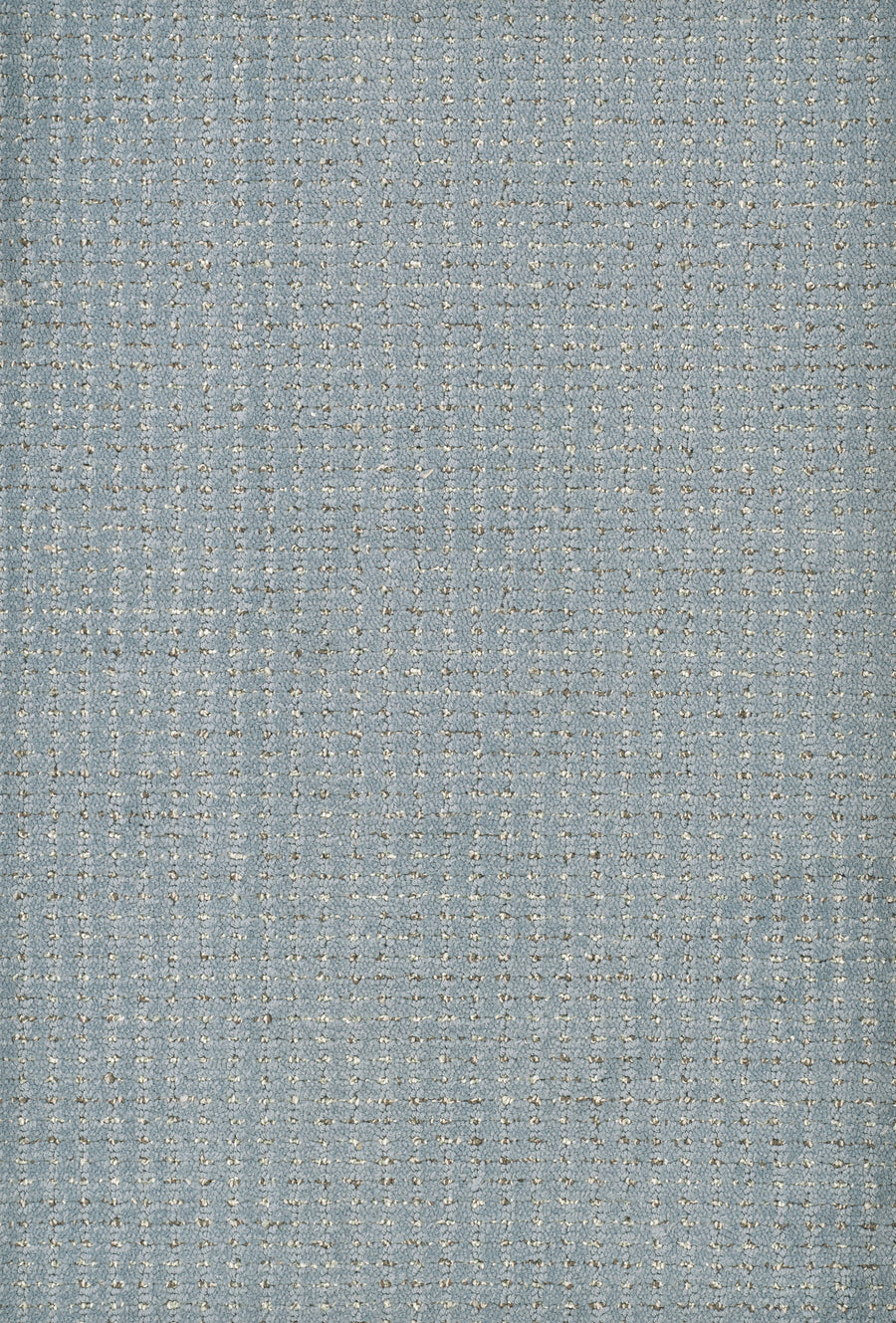 Chalet On Trend Carpet features light blue textured fabric with a subtle vertical and horizontal weave, accented by small, evenly spaced white dotted lines for a modern, grid-like look.