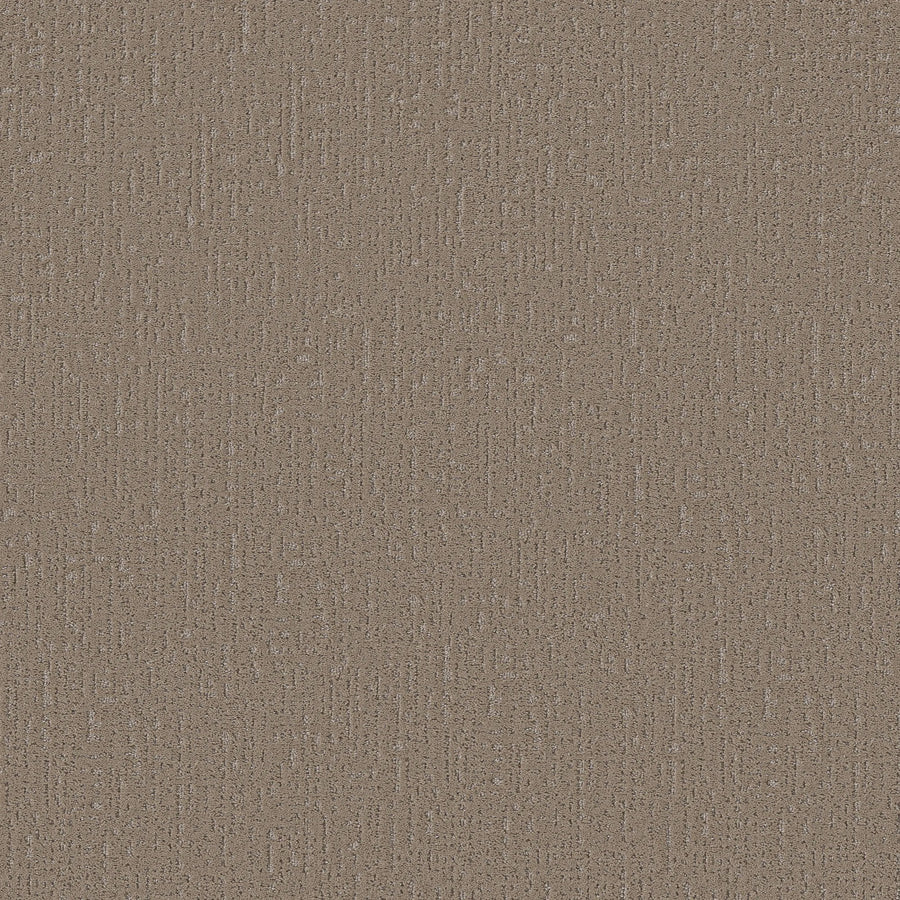 Close-up of Curated Tone Blue Pet Friendly Carpet in Latte, featuring a textured, durable surface with vertical ridges and grooves for a subtle fabric-like pattern.