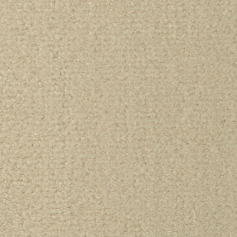 Close-up of Seduction On Trend Carpet in Linen, featuring a beige textured looped pile. The evenly distributed fibers offer a soft, uniform look—perfect for those seeking both comfort and long-lasting durability in flooring.