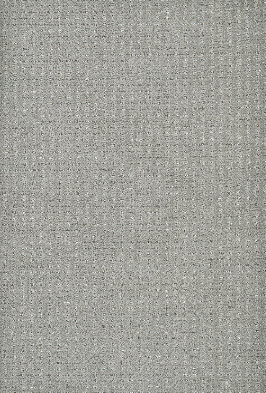 Close-up of Chalet On Trend Carpet in light gray, showing a smooth surface with a subtle, evenly spaced grid-like texture and gentle reflectivity reminiscent of organic lines.