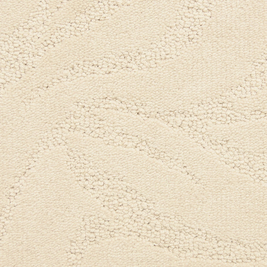 A close-up of the Capetown On Trend Carpet in Long Street shows a light beige, plush surface with a subtle wavy, raised pattern—its varying pile heights add comfort and style, making it ideal for high-traffic areas.