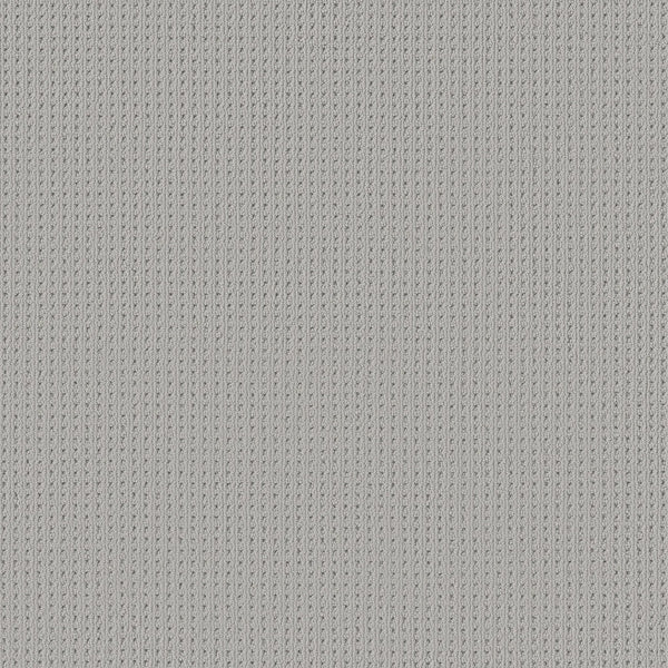 Close-up of San Lucas Family Friendly Carpet in Lullaby, showing gray knitted fabric with vertical ribbed texture—fine stitches and a stylish, durable surface ideal for high-traffic family homes.