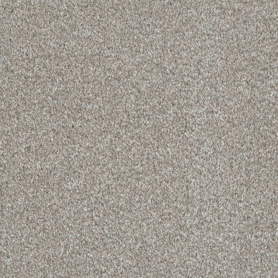 Close-up of Luxor Family Friendly Carpet in Winterbrooke—light gray with a soft, textured surface and densely packed fibers for a plush, uniform look.