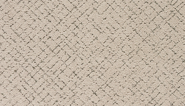 Close-up of Luxuriant Weave Pet Friendly Carpet in Gleam, showcasing a soft, modern look with subtle geometric intersecting lines and textured loops.