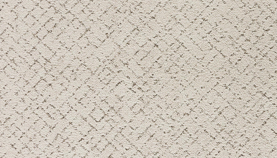 Close-up of Luxuriant Weave Pet Friendly Carpet in Haze, featuring a beige textured surface with a subtle geometric pattern for a soft, modern look that’s both luxurious and durable.