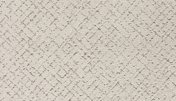 Close-up of Luxuriant Weave Pet Friendly Carpet in Haze, featuring a beige textured surface with a subtle geometric pattern for a soft, modern look that’s both luxurious and durable.