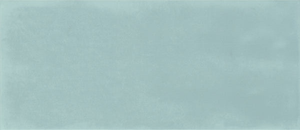 The Maiolica 4x10 Ceramic Subway Tile features a textured light blue surface with soft, uneven shading and subtle tonal variations, creating a velvety, cloudy look that adds a touch of luxury to any space.