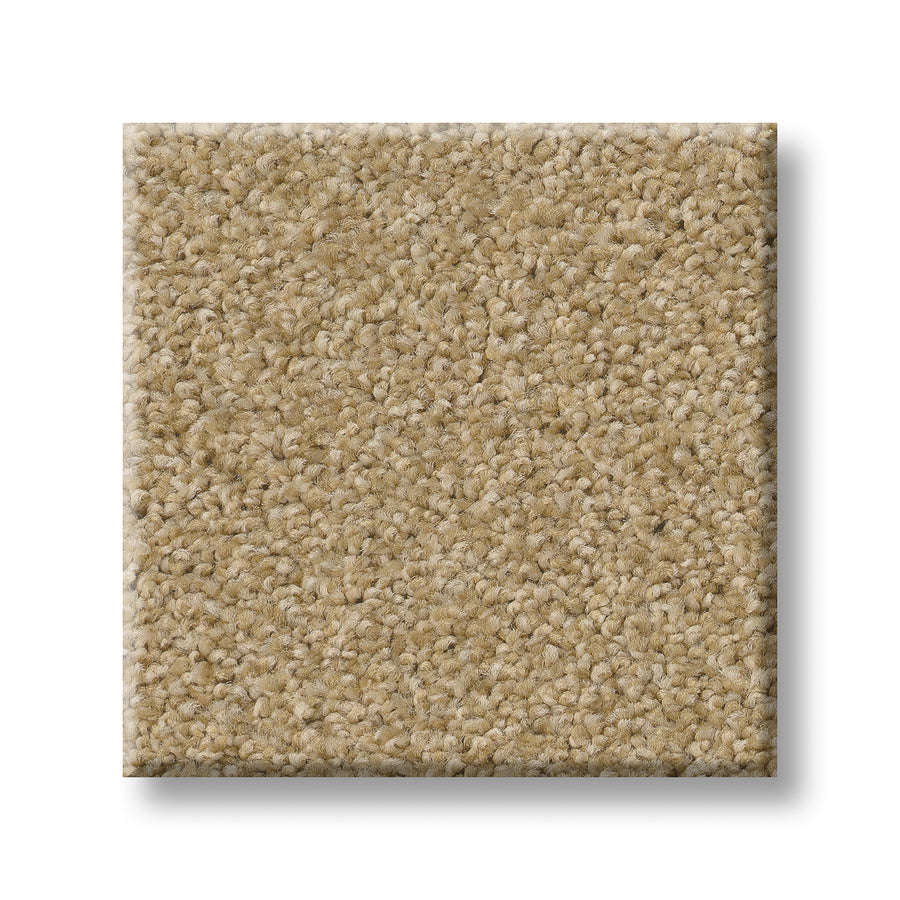 A square sample of Tonal Comfort Blue Family Friendly Carpet with a soft, textured, and tightly woven loop pile is shown on a white background—ideal for durable comfort in any space.