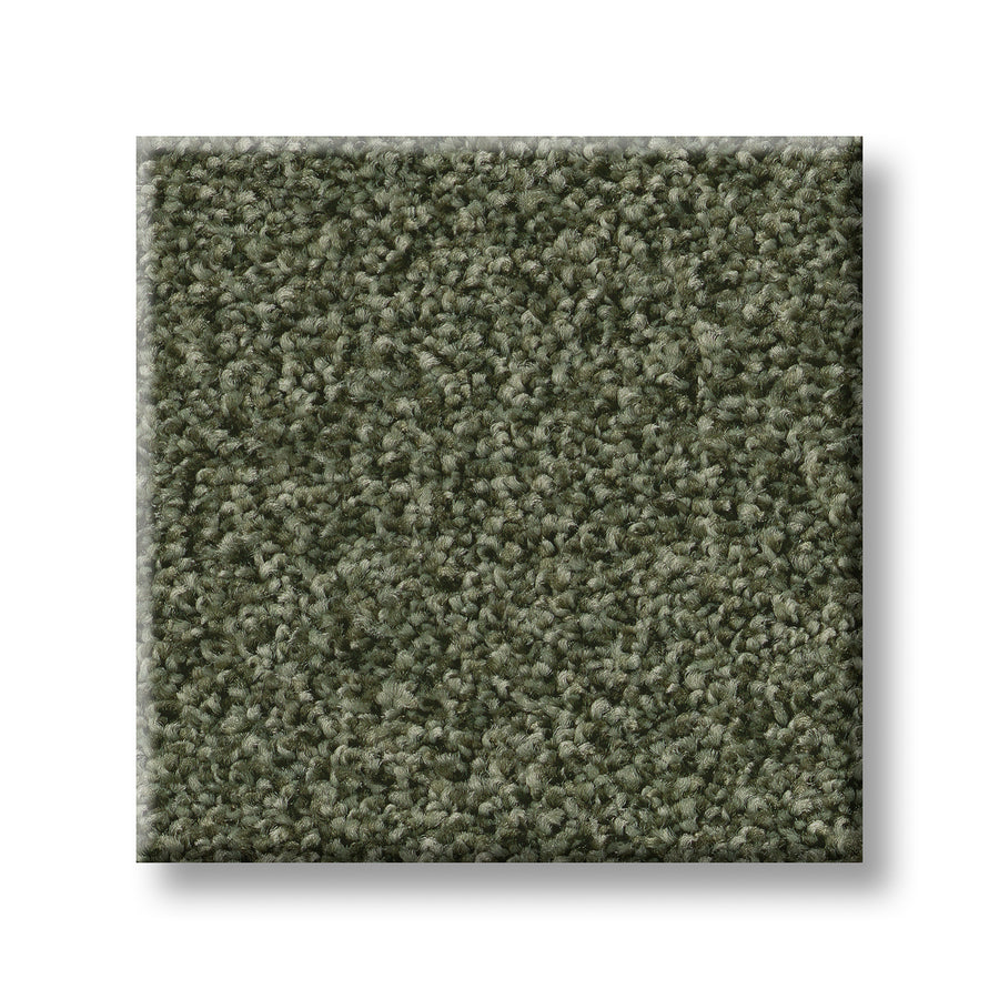 A square sample of Tonal Comfort Blue Family Friendly Carpet with a soft, textured, densely woven surface is shown against a white background.