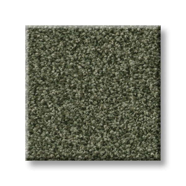 A square sample of Tonal Comfort Blue Family Friendly Carpet with a soft, textured, densely woven surface is shown against a white background.