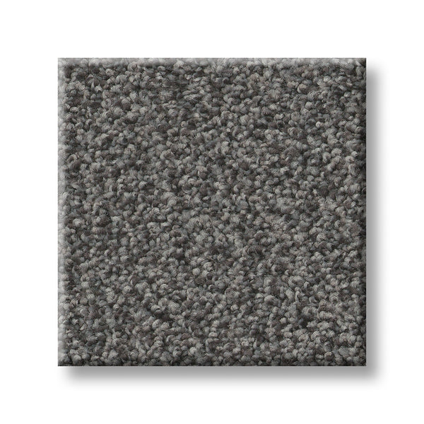 A square sample of Tonal Comfort Blue Family Friendly Carpet, a medium-pile and durable option with a slightly textured surface, shown against a white background.