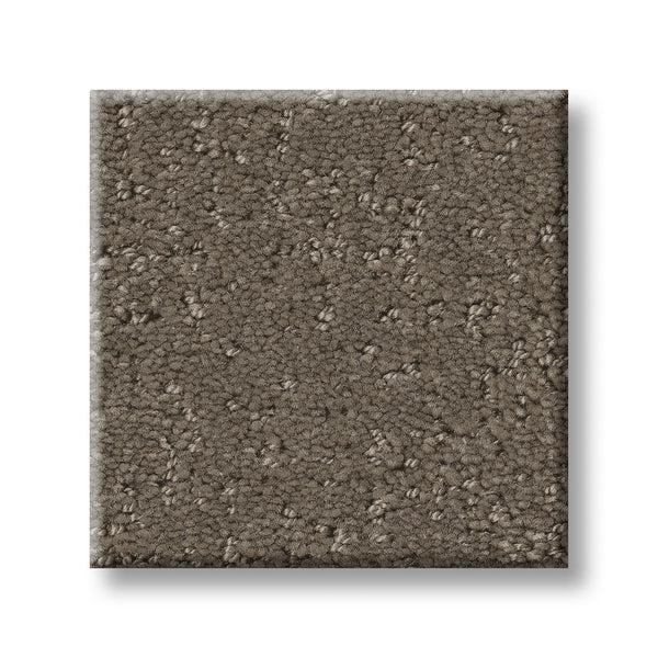 A square sample of Canvas Comfort Blue Family Friendly carpet, combining tightly woven and plush fibers, is shown on a white background—ideal for creating a cozy, family-friendly atmosphere in any room.