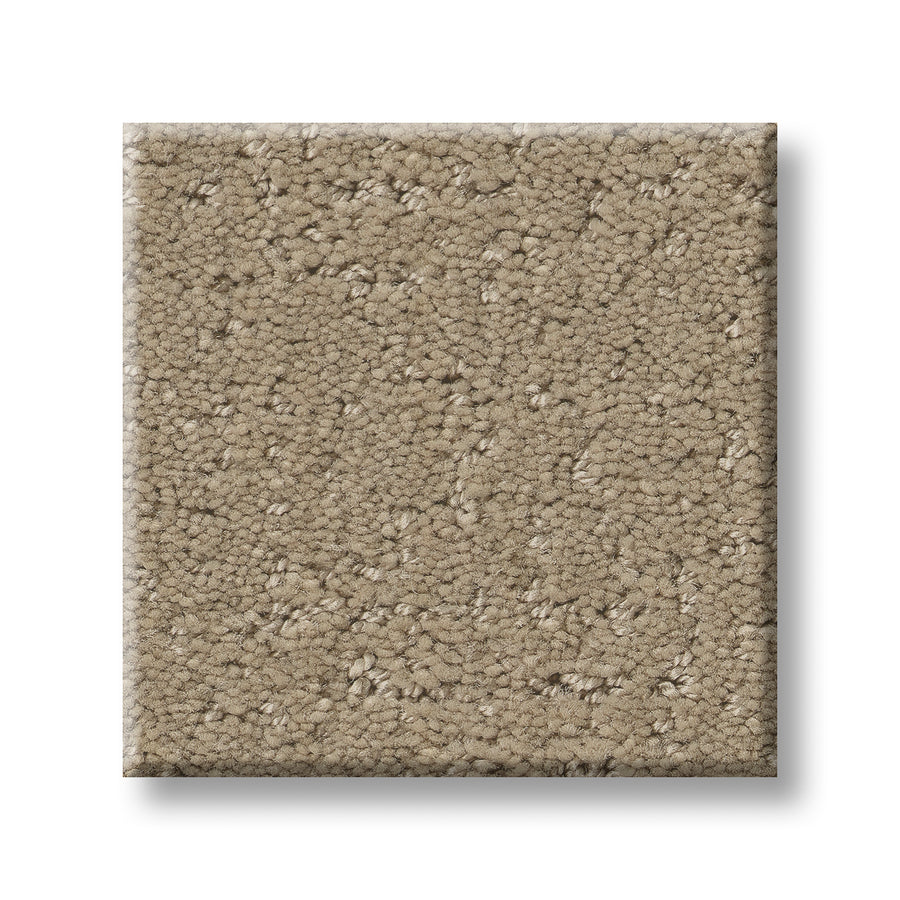 A square sample of Canvas Comfort Blue Family Friendly carpet with a soft, looped pile texture is displayed against a white background.