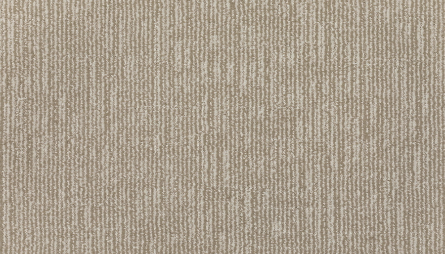 Magnetic Vision Family Friendly Carpet in Antique features a beige, off-white textured fabric with subtle vertical stripes—delivering a neutral, modern look perfect for luxury flooring or contemporary interiors.