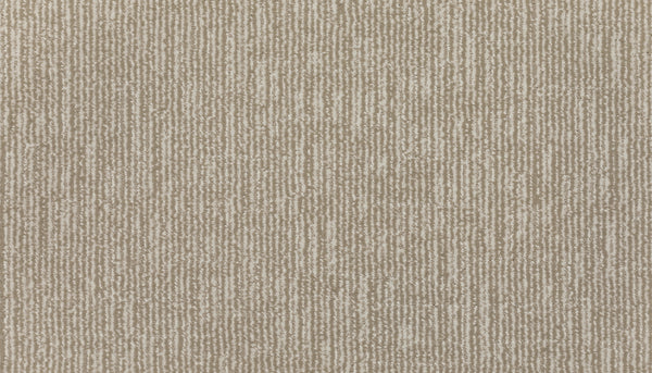 Magnetic Vision Family Friendly Carpet in Antique features a beige, off-white textured fabric with subtle vertical stripes—delivering a neutral, modern look perfect for luxury flooring or contemporary interiors.