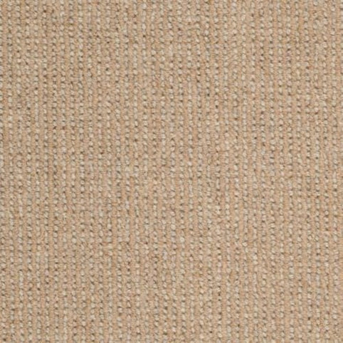 Close-up of the Dublin Berber Carpet in Malone, showcasing its beige, textured finish with subtle vertical stripes. This premium carpet offers a soft feel, even weave, and brings lasting style and comfort to any room.