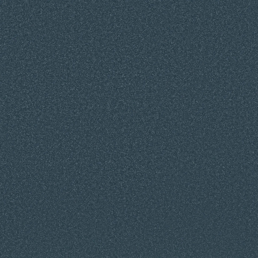 A close-up of the Awaken Spirit Pet Friendly Carpet in Marina shows a textured dark blue surface with a consistent grainy pattern, reflecting contemporary style and durable design.