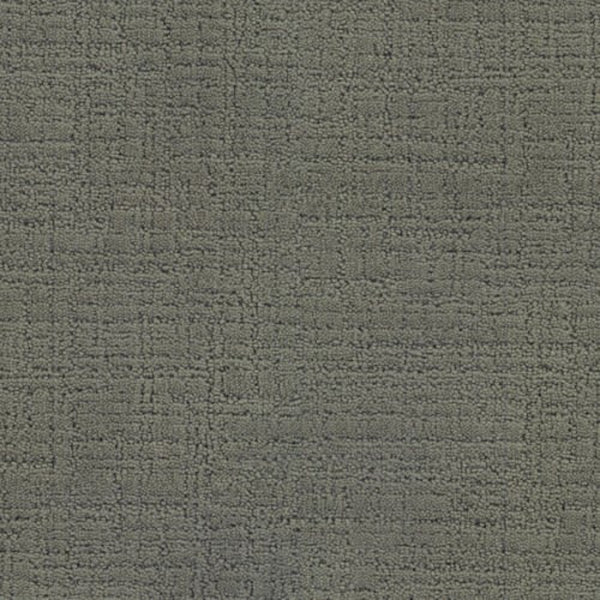 Bangladesh On Trend Carpet in Meadow features textured gray fabric with a subtle woven grid pattern and slightly rough surface, offering durable construction, uniform color, and added depth for a modern, stylish look.