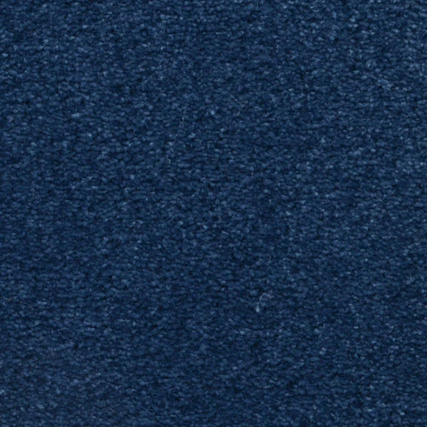 Close-up of Seduction On Trend Carpet in Midnight Blue, showing its textured, soft, and slightly fuzzy surface that evokes a luxurious, upscale look.