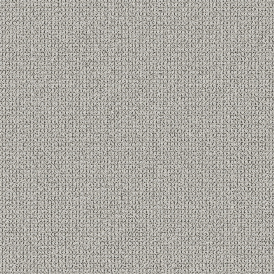 Close-up of the Knitted Tone Blue Pet Friendly Carpet in Minimalist color, showcasing its light gray, tightly woven texture with small repeating loops—merging elegance and durability for a luxurious, pet-friendly floor.