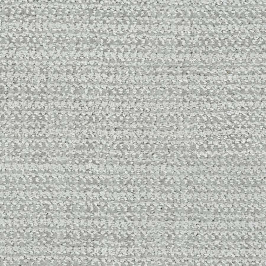 Close-up of Beguiling Berber Carpet in Mist: light gray, textured fabric with a subtle horizontal weave. Its soft, gently reflective surface offers a premium look—perfect for luxurious flooring or modern home decor.