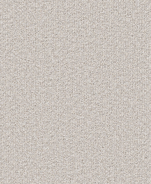 Close-up of the Modern Sisal On Trend Carpet in Silky Salt, highlighting its small, tightly looped sisal fibers that form a uniform, soft, and subtly textured surface. Crafted from natural sisal materials, the carpet displays a consistent and neutral Silky Salt color throughout.