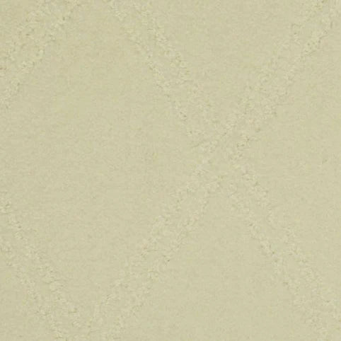A close-up of Braided Opulence Berber Carpet in Morning shows a soft beige surface with a subtle diamond pattern from raised lines, offering understated elegance and a neutral, luxurious touch to any room.