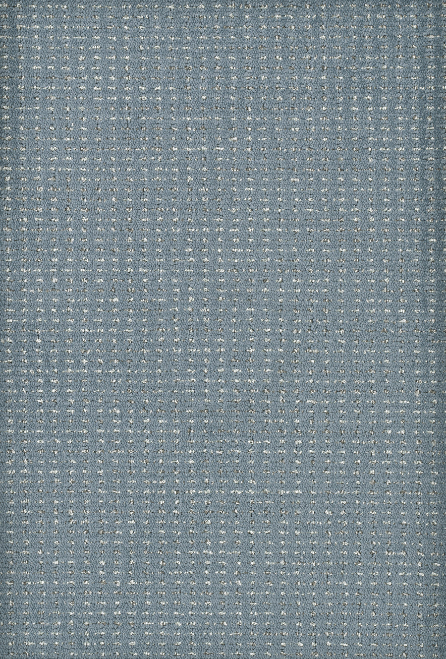 Chalet On Trend Carpet features light blue fabric with a subtle, organic pattern of evenly spaced vertical and horizontal dotted white lines on a soft, woven, beautifully textured surface.