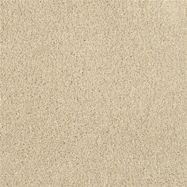 Close-up of Oceanside Family Friendly Carpet in Muskoka color, featuring a soft, textured surface with subtle fiber variations for a cozy, neutral look that’s perfect for any family space.