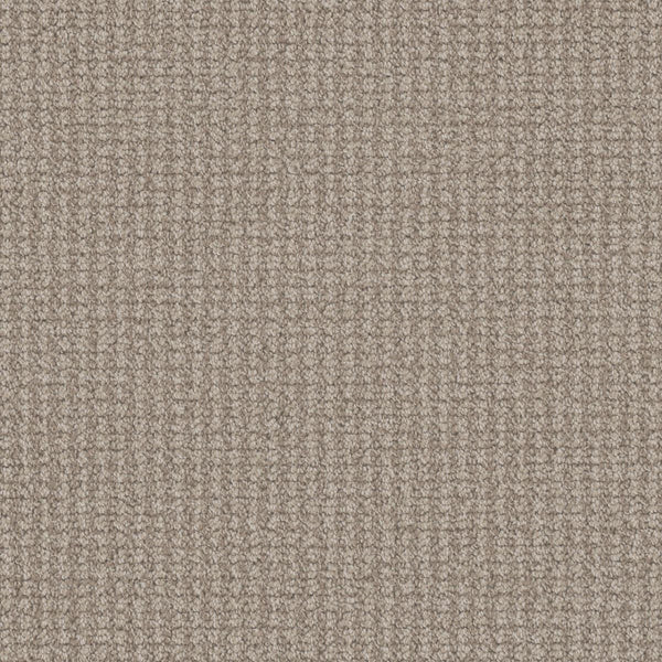 Close-up of the Mykonos Berber Carpet in Rhodes, featuring a soft, tightly woven small grid-like berber weave that creates a uniform, luxurious flooring look.