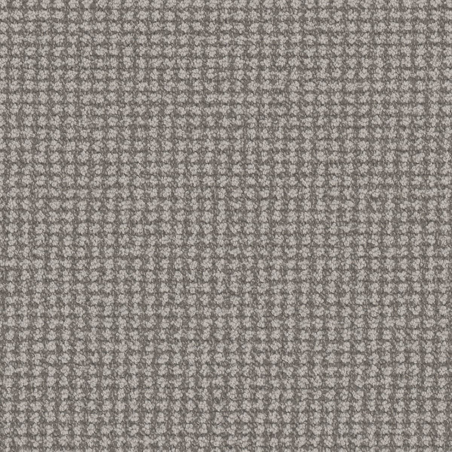 Close-up of a textured gray fabric in the Rome color, showing a small, grid-like woven pattern. The tight, even design captures the refined look of luxury flooring like Mykonos Berber Carpet.