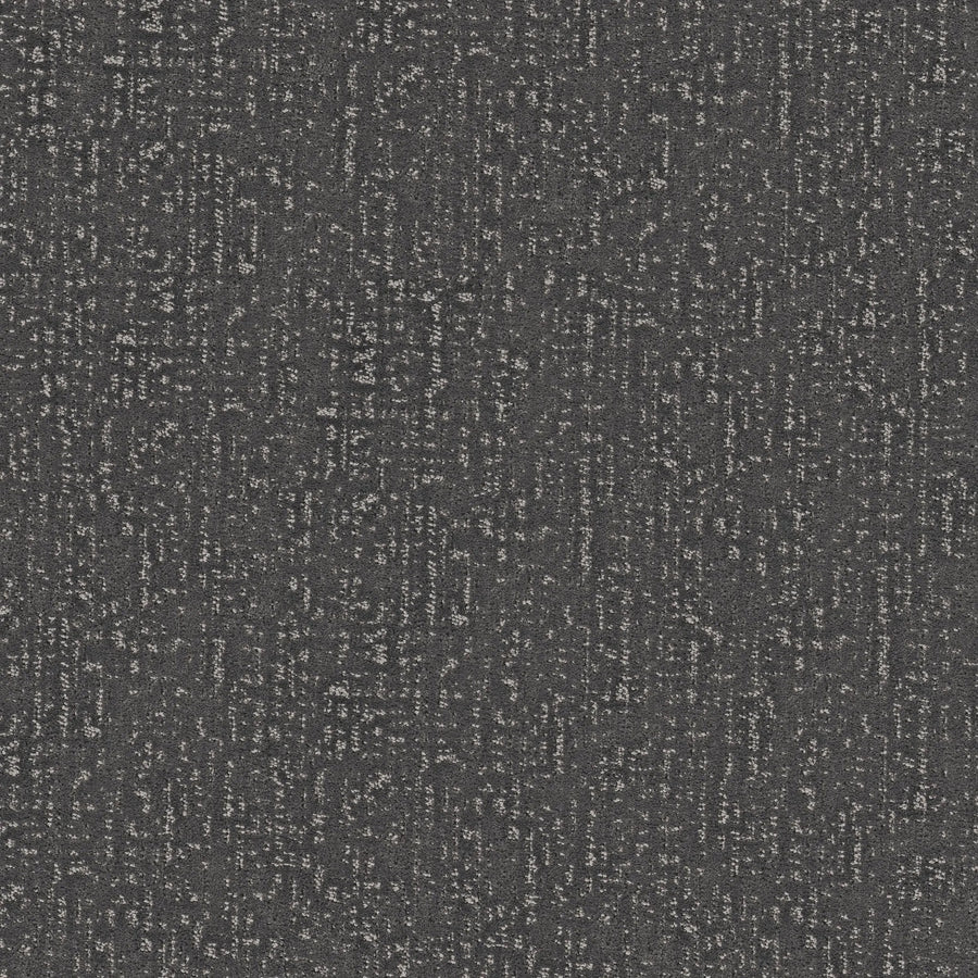 Curated Tone Blue Pet Friendly Carpet in Mysterious features a dark gray base with short, light gray vertical and horizontal lines for a subtle woven look—ideal for those seeking a durable, pet-friendly carpet.