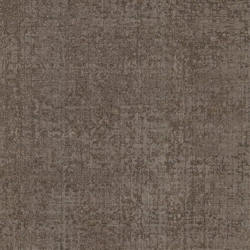 A close-up of the Ithaca On Trend Carpet in Myth shows its textured brown fabric with a subtle, irregular pattern, giving this high-traffic carpet a slightly worn, distressed look.