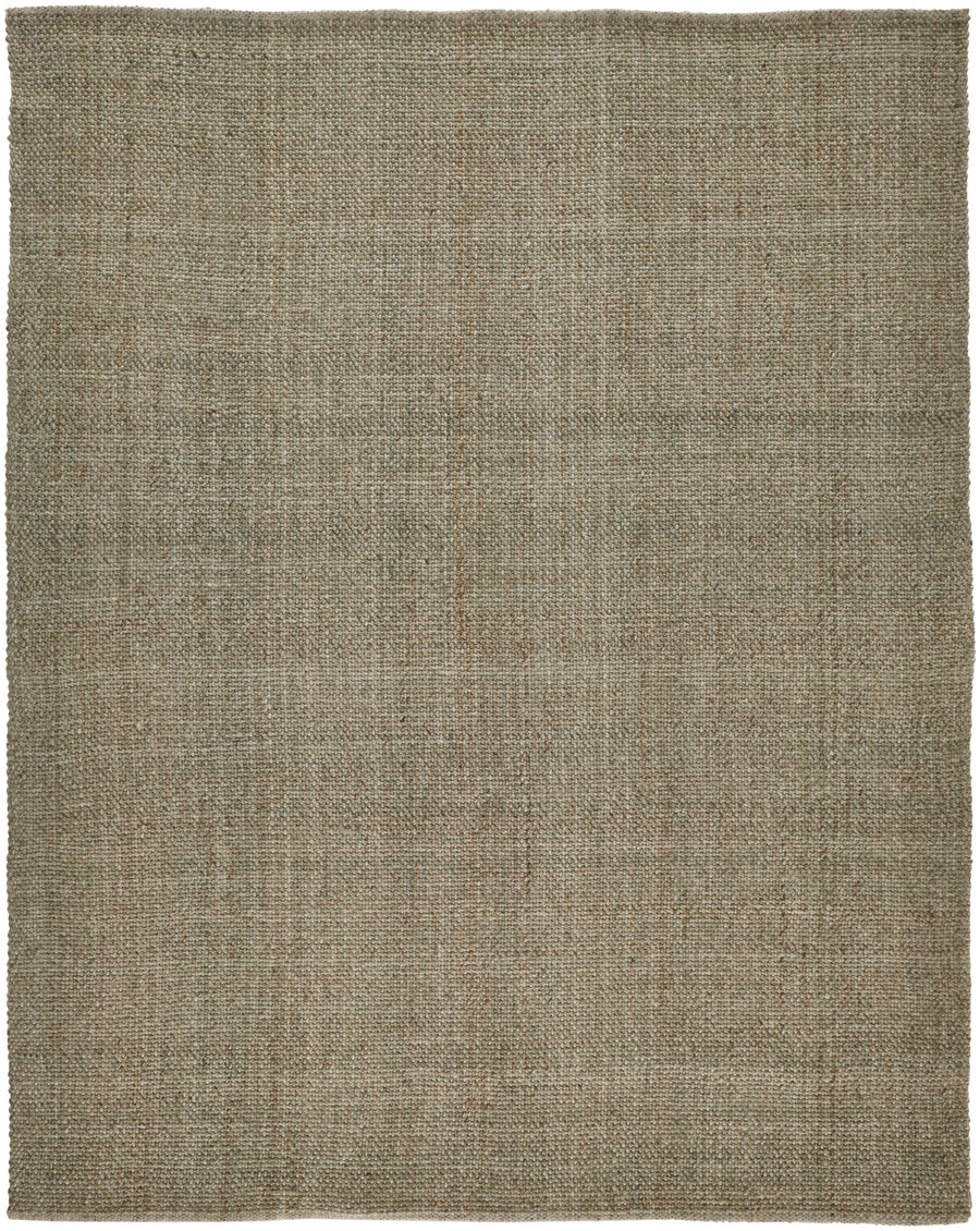The Naples Area Rug boasts a flat-woven, rectangular design in beige and gray with a subtle textured pattern. Slightly uneven edges add elegance and a hand-crafted look.