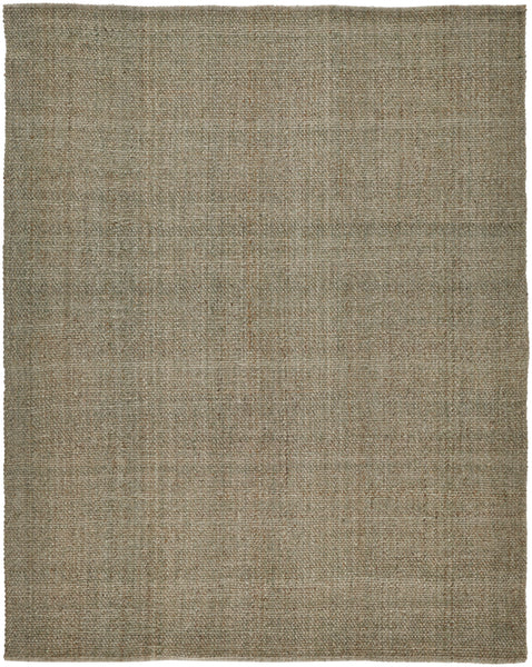 The Naples Area Rug boasts a flat-woven, rectangular design in beige and gray with a subtle textured pattern. Slightly uneven edges add elegance and a hand-crafted look.