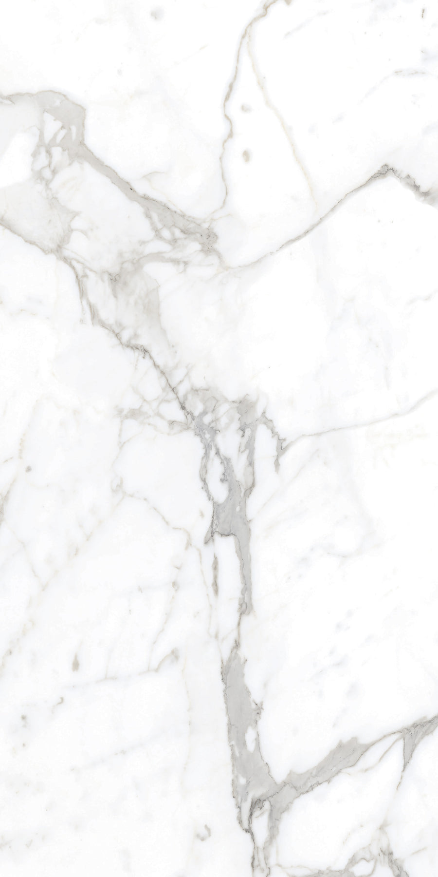 White marble surface with subtle grey veins and natural patterns running across it, creating a smooth and elegant texture often used for countertops, floors, or wall coverings.