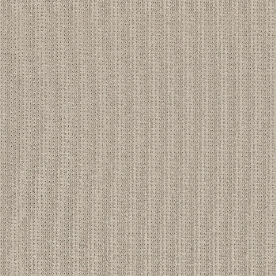 San Lucas Family Friendly Carpet in Natural features a vertical ribbed knit pattern for a uniform, textured look. Its soft, neutral color is perfect for upholstery or busy homes.