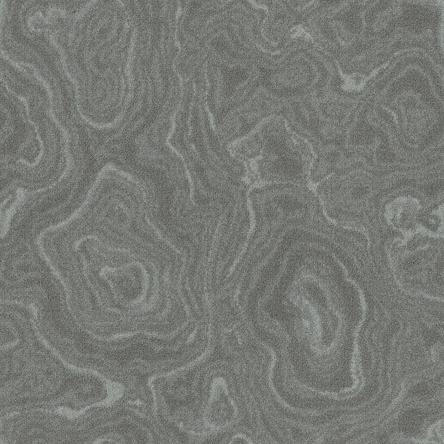Nature's Gem On Trend Carpet features a gray and light blue marbled pattern with organic, wavy lines, creating a stone-inspired look that blends natural elegance and texture—ideal for stylish, modern interiors.