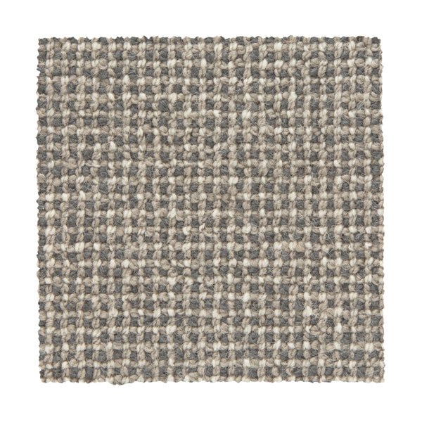 A square swatch of Needlepoint III Berber Carpet in the color Temptation, featuring a textured checkered pattern with thick, raised threads—perfect for adding durable style to high-traffic spaces.