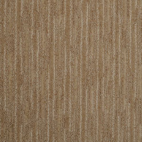 Artistic Vision Berber Carpet in Neutrino features a textured brown surface with subtle vertical stripes in light and dark beige, offering a simple, durable, and timeless flooring solution.