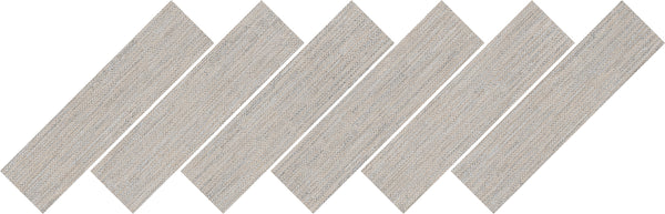 Six beige, textured parallelograms are arranged diagonally and parallel to each other on a white background, creating a geometric pattern with a fabric-like appearance.