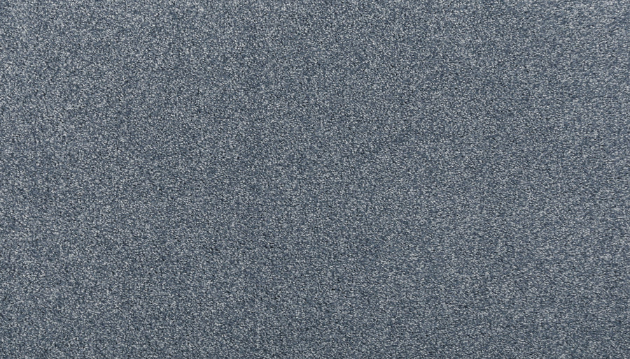 A close-up of Noble Surface Pet Friendly Carpet in Day Dream shows a blue-gray textured surface with tiny, irregular speckles—offering a stain resistant, stylish, and practical flooring solution.