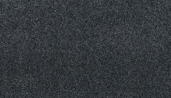 Close-up of Noble Surface Pet Friendly Carpet in Ocean Jewel—a textured, dark gray with dense, soft, and slightly speckled fibers. Its uniform surface ensures durability, making it ideal for busy homes with pets.