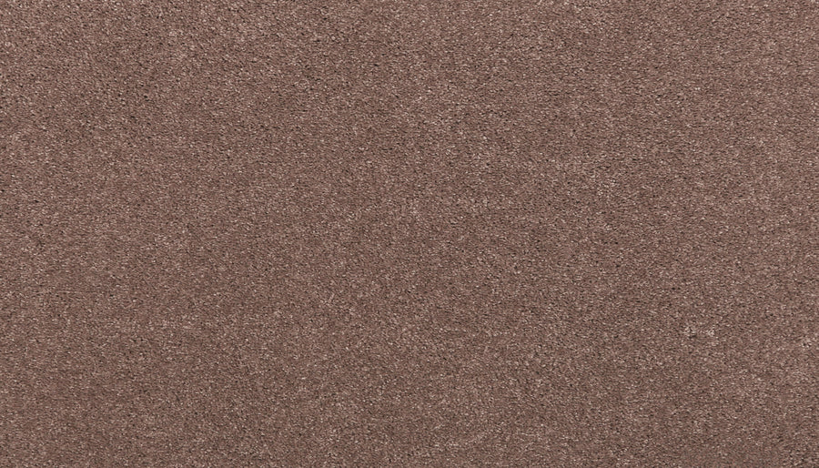 Close-up of the Noble Surface Pet Friendly Carpet in Log Cabin color, featuring a durable, textured brown surface with a uniform, soft, and slightly fuzzy appearance.