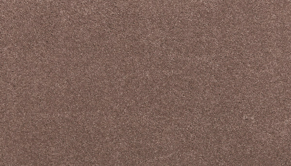 Close-up of the Noble Surface Pet Friendly Carpet in Log Cabin color, featuring a durable, textured brown surface with a uniform, soft, and slightly fuzzy appearance.