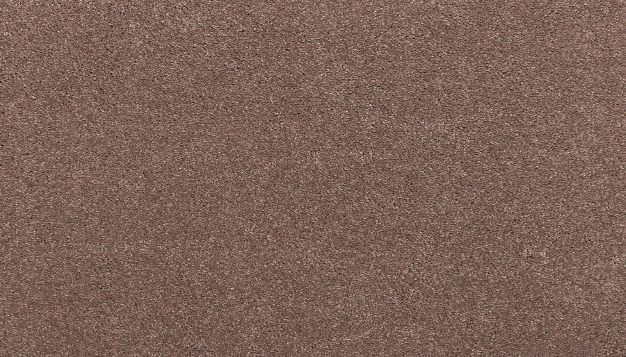 Close-up of Noble Tone Pet Friendly Carpet in Log Cabin color, showcasing its textured brown surface with a durable, slightly rough and uniform appearance.