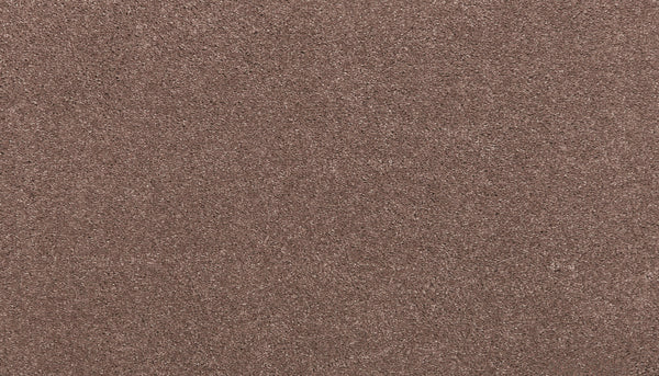 Close-up of Noble Tone Pet Friendly Carpet in Log Cabin color, showcasing its textured brown surface with a durable, slightly rough and uniform appearance.