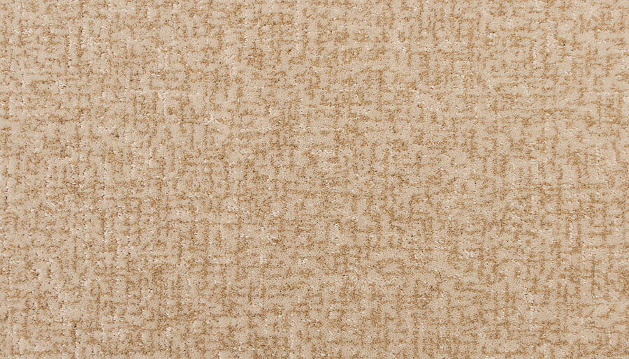 Close-up of the Latticework On Trend Carpet shows a textured beige surface with a subtle abstract pattern, soft woven appearance, and slight color variations for a modern, speckled look.