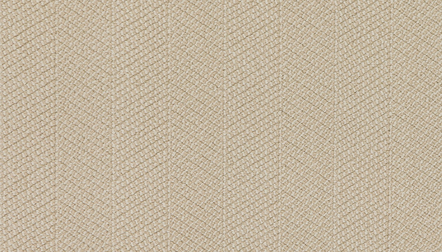 Close-up of Motley On Trend Carpet in beige, featuring a subtle herringbone pattern and textured fibers—an elegant detail that adds sophistication to any interior space.