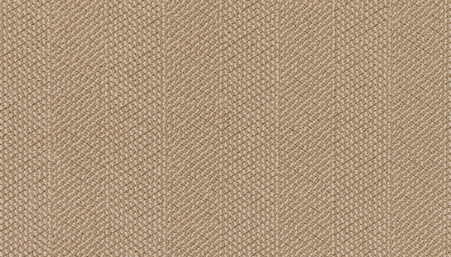 Close-up of beige woven fabric with a diagonal herringbone pattern, highlighting textured threads and subtle shading—ideal inspiration for the Motley On Trend Carpet or any premium carpet design.